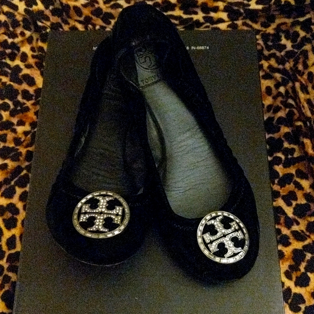 Tory Burch Black Flats